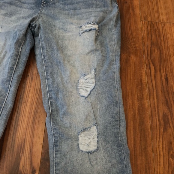 Wallflower distressed jean bib overalls size L - Picture 3 of 11